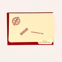 Load image into Gallery viewer, Congrats Manila Folder Letterpress Card | Amber Favorite (IL)
