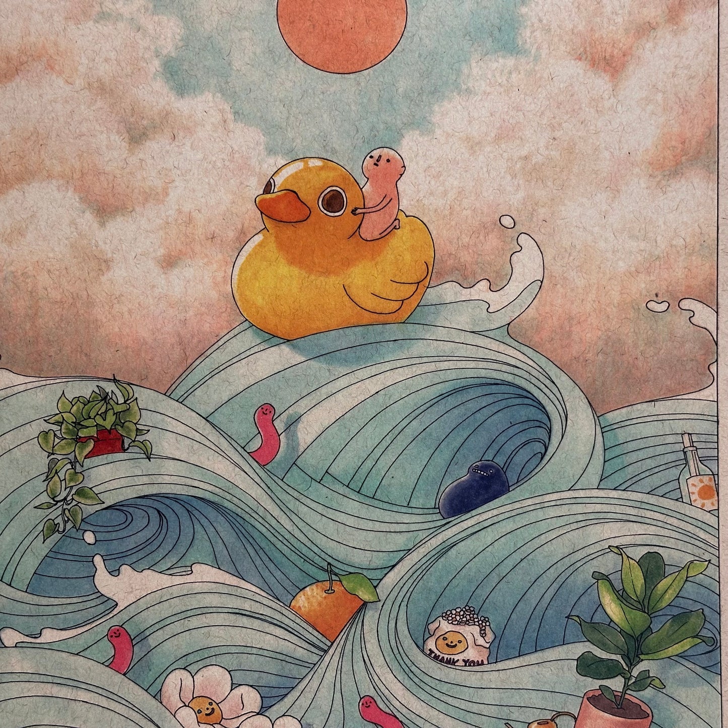 Duck at Sea Art Print | Felicia Chiao (CA)