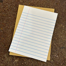 Load image into Gallery viewer, Notebook Paper Letterpress Note Card | We Are 1976 (TX)