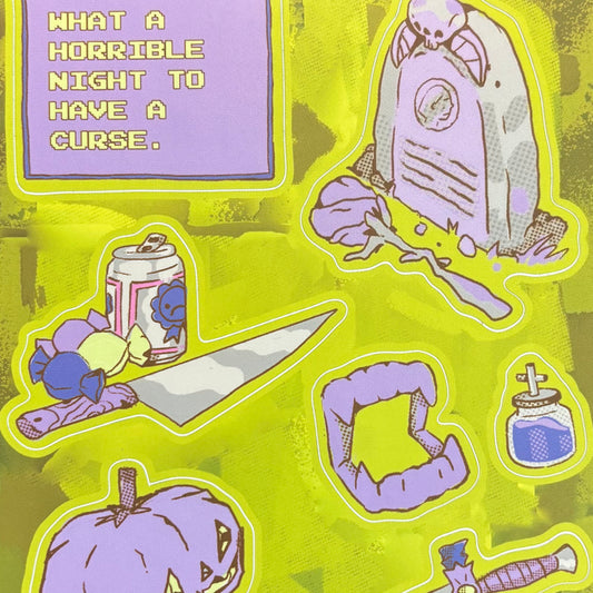 Curse Sticker Sheet | Play Nice Press (TX)