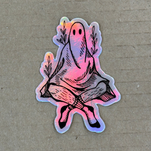 Load image into Gallery viewer, Holographic Sock Ghost Sticker | Madison Grijalva (DTX)
