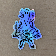 Load image into Gallery viewer, Holographic Sock Ghost Sticker | Madison Grijalva (DTX)