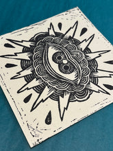 Load image into Gallery viewer, Thundereye Linocut Print | BW Tattoo Series | Luke Martin (MD)