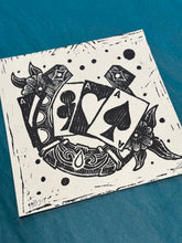 Load image into Gallery viewer, Lucky Linocut Print | BW Tattoo Series | Luke Martin (MD)