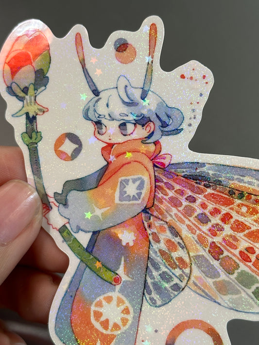 Redbud Lepidoptera Clear Holo Sticker | Koyamori (CAN)