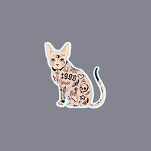 Load image into Gallery viewer, Tattoo Cat Sticker | Rachele Cromer (OK)
