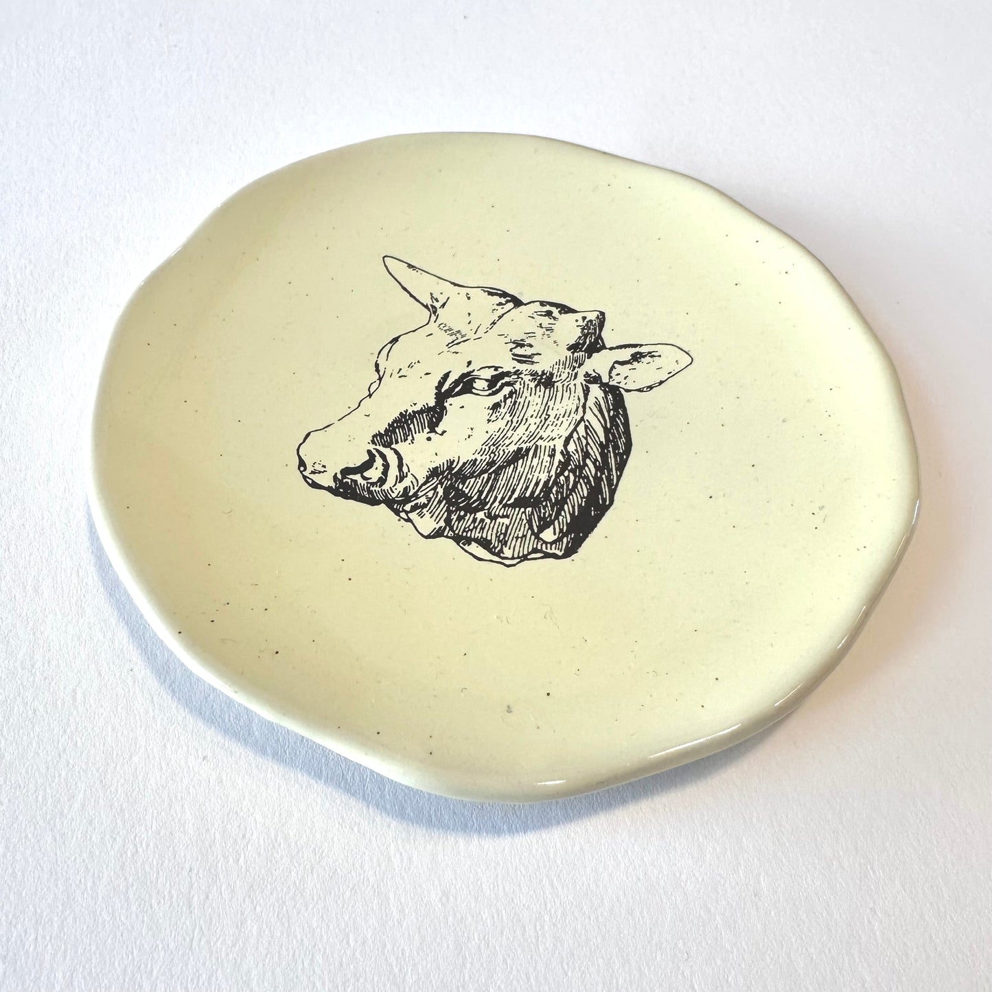 SOUVENIR Very Small Plate | Cow | Kühn Keramik (Germany)