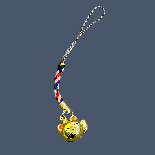Lucky Cat Phone Charm | Gold | Kyoto Series (Japan)