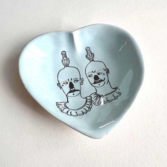 Nathalie Lété Heart Bowl | Clown Heads | Kühn Keramik (Germany)