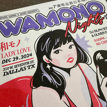 Load image into Gallery viewer, Wamono Nights Vol. 7 Risograph Print | DJ Silph Scope Birthday Edition| EjChong (TX)