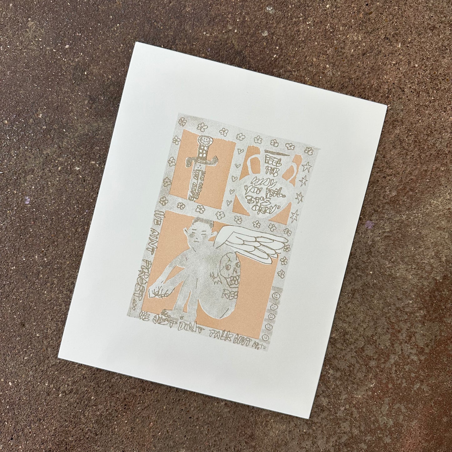 We Just Don't Talk About It Risograph Print | Fantasy Boy Taro (TX)