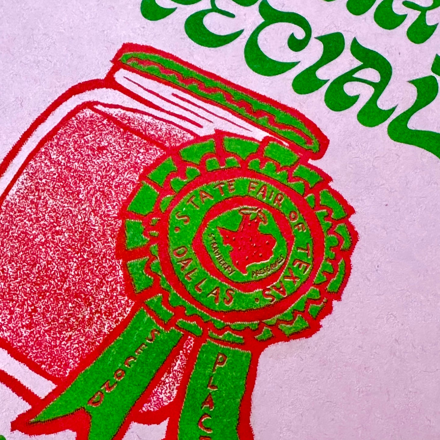 Berry Special Howdy Risograph Print | Strange Powers Press (TX)