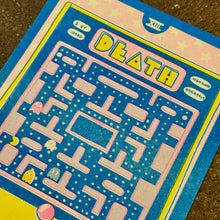 Load image into Gallery viewer, Cornerstore Tarot Risograph Print Postcard | Death | Christina Hu (CA)