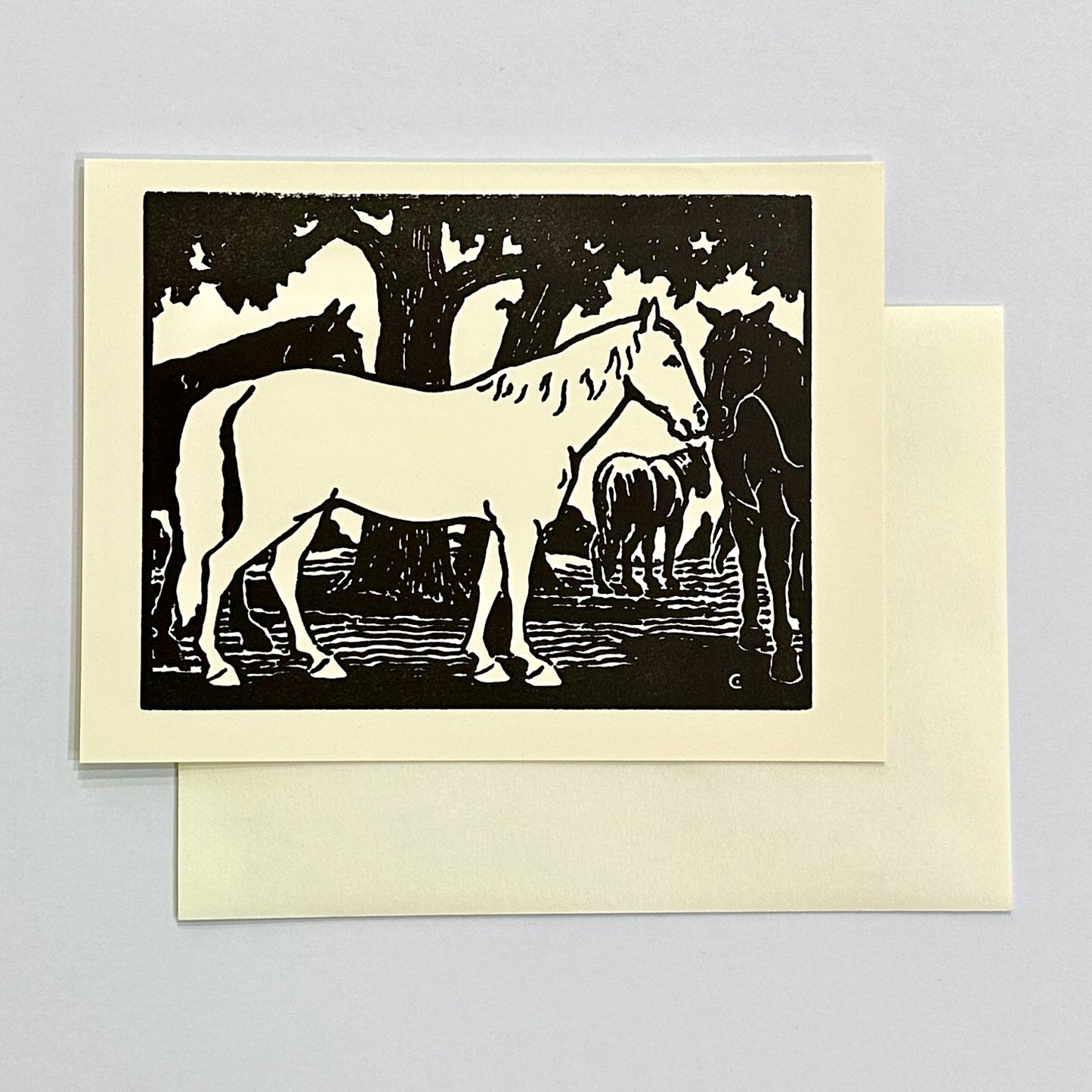 Barnyard Animal Letterpress Card Print | Horse | Hatch Show Print (TN)