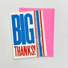 Load image into Gallery viewer, Big Thanks Letterpress Card | Hatch Show Print (TN)