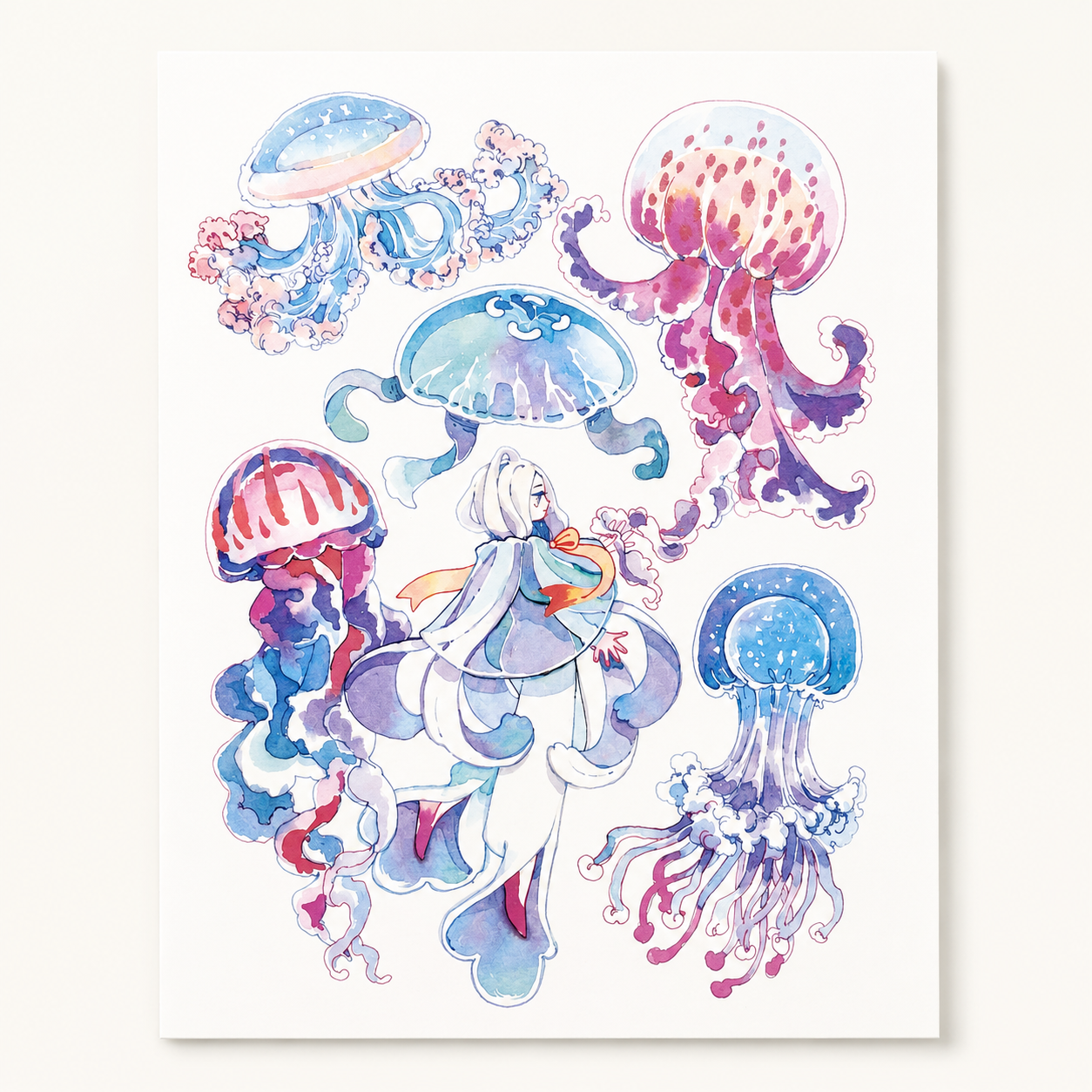 Jellyfish Drift Mini Print | Koyamori (CAN)