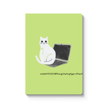 Load image into Gallery viewer, Laptop Cat Paperback Notebook| A5 | Ken the Cat (UK)