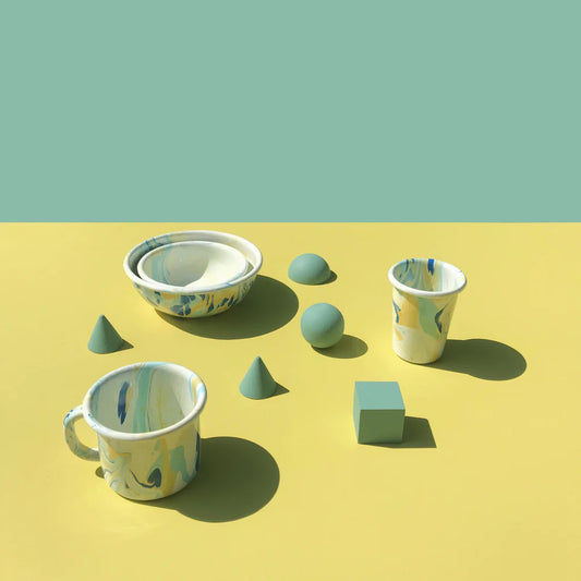 New Marble Enamel Bowl | Lemon Cream | Bornn (Turkey)