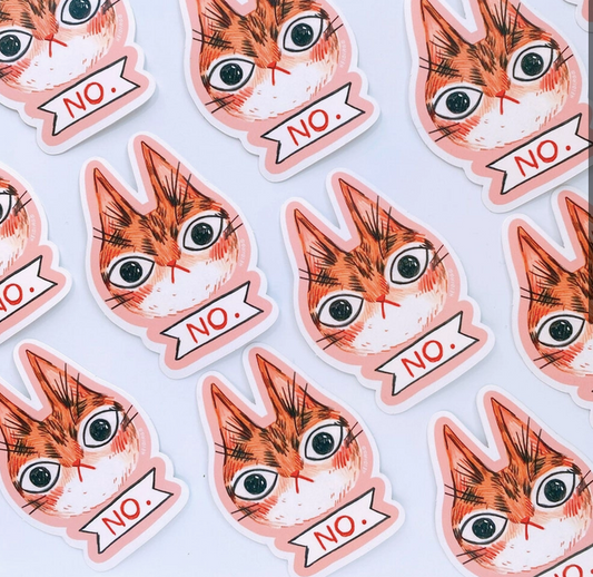 No Cat Vinyl Sticker | Heidi Moreno (CA)