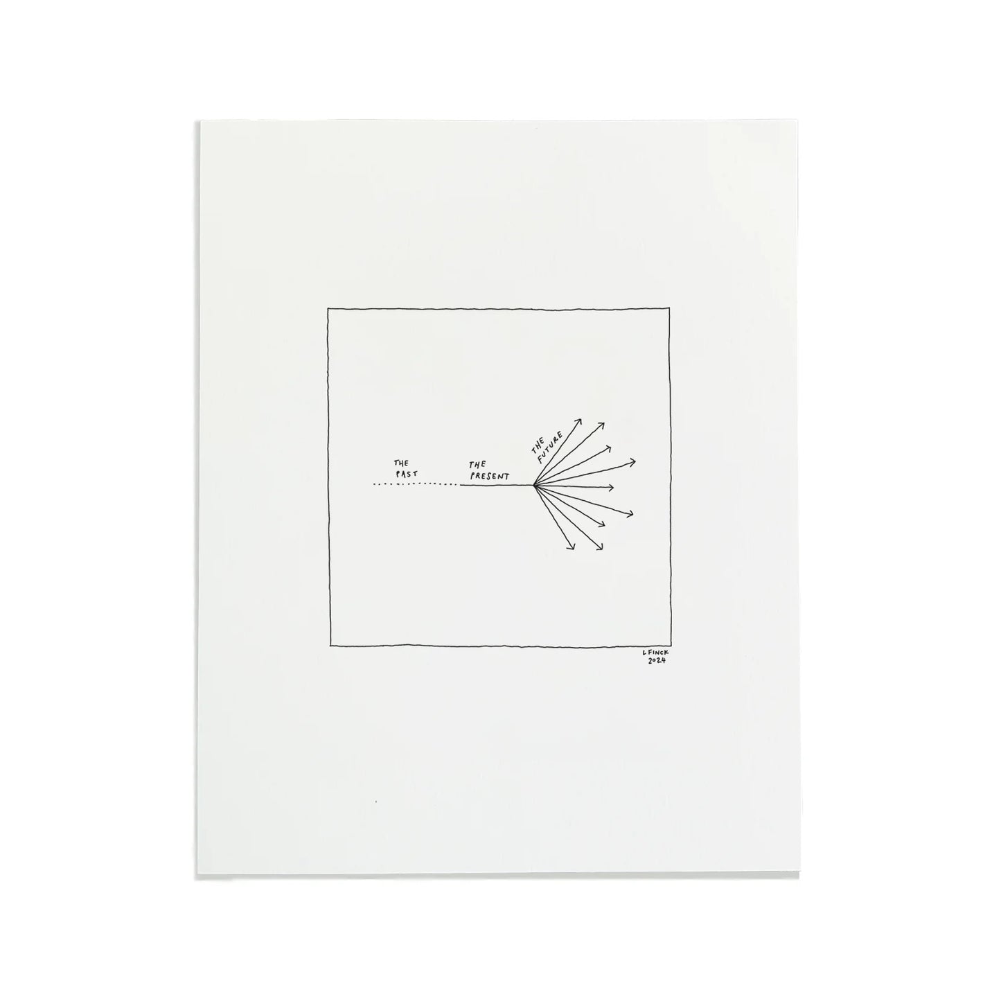 Past Present Future Letter Press Print | Liana Finck (NY)