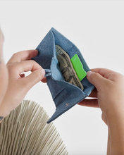 Load image into Gallery viewer, Snap Wallet | Denim | Baggu