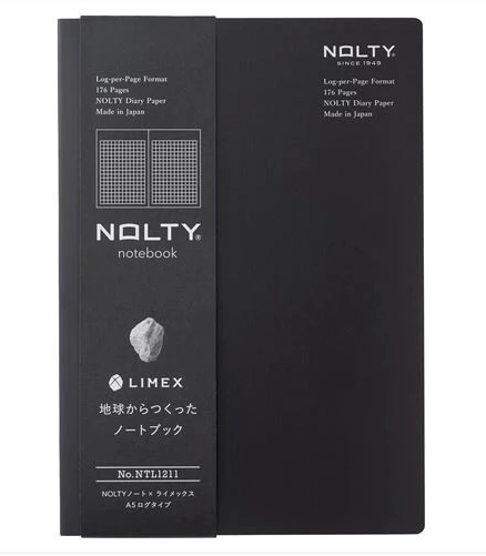NOLTY Notebook (NTL1211) | A5 Grided | Granite Black | Nolty (Japan)
