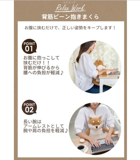 Cat Posture Pillow | Relax Work (Japan)