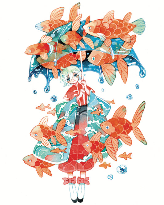 Ocean Umbrella Art Print | Koyamori (CAN)