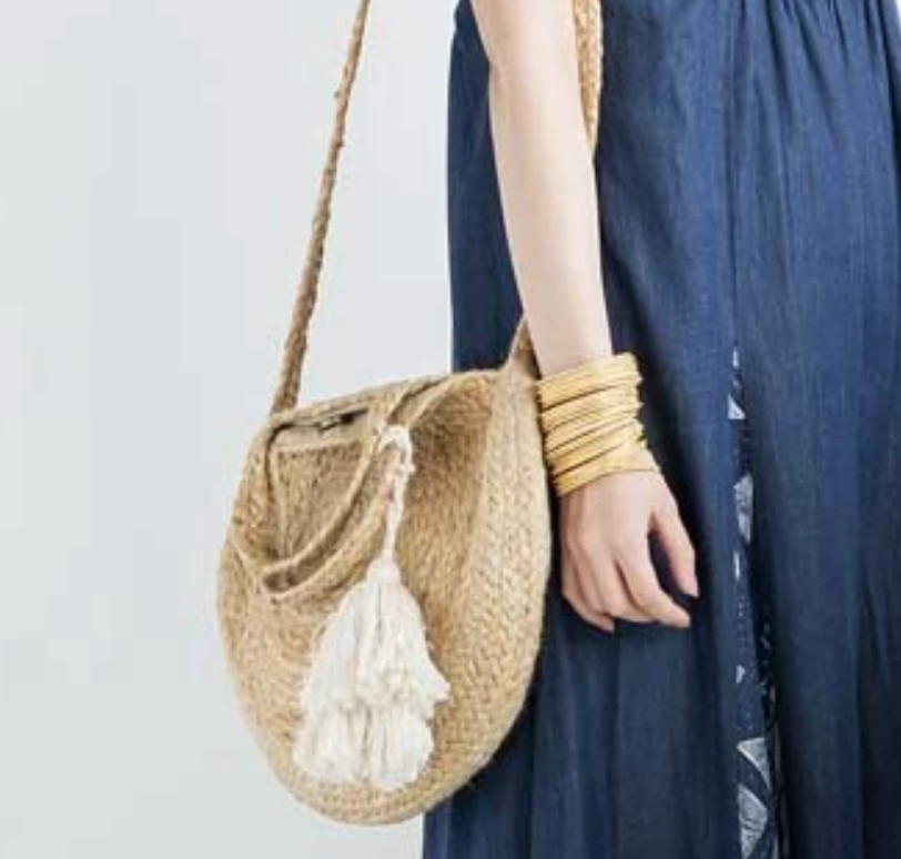 Knitted Jute Tote Bag | Malaika (Japan)