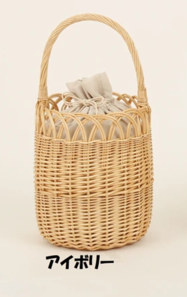 Willow Weaved Basket Handbag | Dot (Japan)