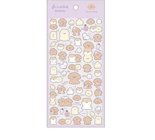 Fuwa Puu Fluffy Time Sticker Sheet (Japan)