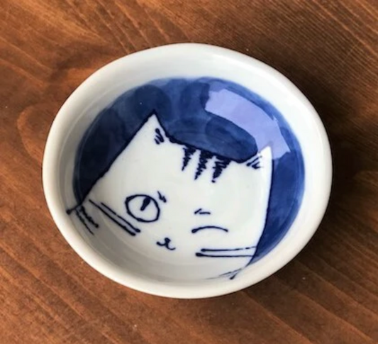 Winking Cat Mini Dish | Kanesada Sieto (Japan)