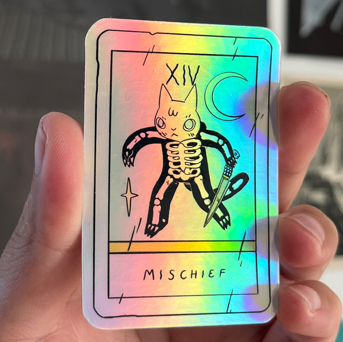 Mischief Tarot Vinyl Sticker | Deth P. Sun (CA)