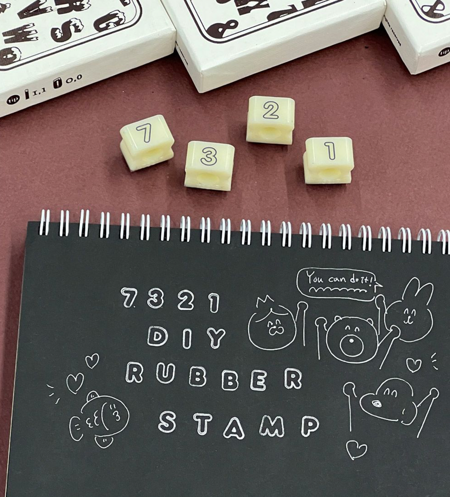 DIY Rubber VGA Rounded Stamp Set | 7321 Design (Korea)