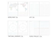 Load image into Gallery viewer, Between Calm and Passion Undated Monthly Planner | Bookfriends (Korea)