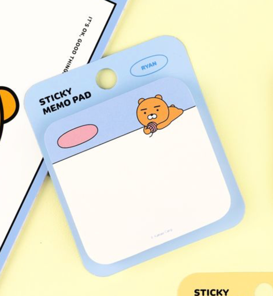 Ryan Sticky Notes Pad | Kakao Friends (Korea)