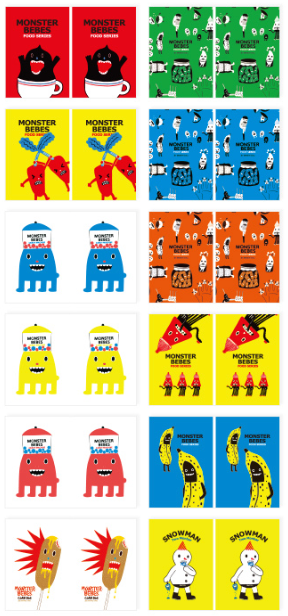 Monster Bebes Mini Sticker Pack | Nacoo (Korea)