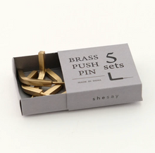 Load image into Gallery viewer, Brass L-Shaped Push PIn | Set of 5 | Shesay (Japan)