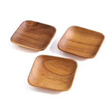 Load image into Gallery viewer, Square Teakwood Sauce Dish | SHISEIHANBAI (Japan)