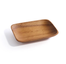 Load image into Gallery viewer, Rectangle Teakwood Sauce Dish | SHISEIHANBAI (Japan)
