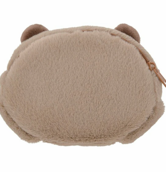 Plush Peekaboo Otter Zipper Pouch | Brown | LIV HEART (Japan)