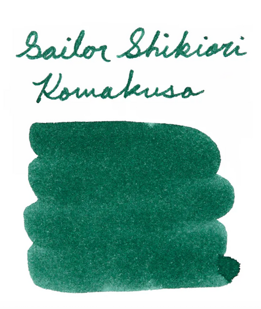 Shikiori Ink Cartridges for Sailor Fountain Pen | Komakusa – Alpine Green | 8 Pack | Sailor (Japan)