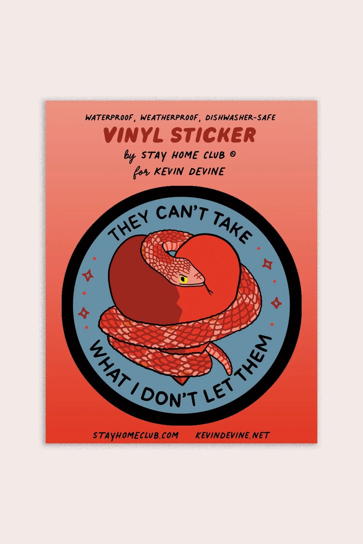 They Can't Take What Vinyl Sticker | SHC x Kevin Devine