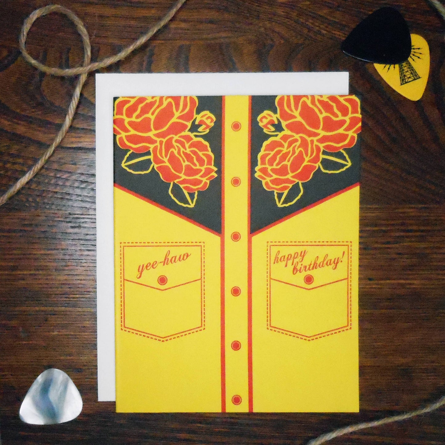 Yee-Haw Letterpress Birthday Card | Amber Favorite (IL)