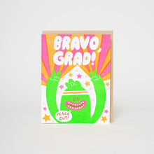 Load image into Gallery viewer, Bravo Grad Monster Letterpress Card | Egg Press (OR)