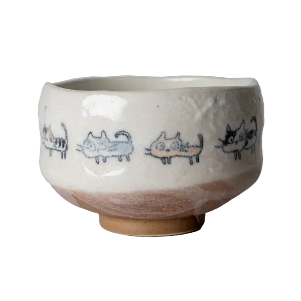 Neko Cats Porcelain Mini Matcha Bowl | Japan