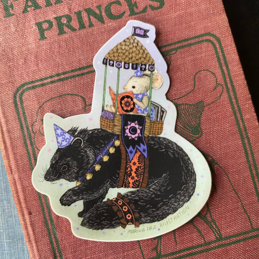 Booksworth and the Binturong Sticker | Marika Paz (OR)