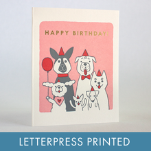 Load image into Gallery viewer, Dog Birthday Letterpress Card | Fugu Fugu (CA)