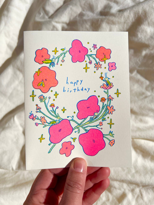 Little Bugs Risograph Birthday Card | Natalie Andrewson (CA)