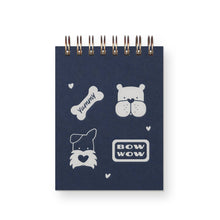 Load image into Gallery viewer, Bow Wow Dog Mini Jotter Notebook | Ruff House Print Shop (KS)